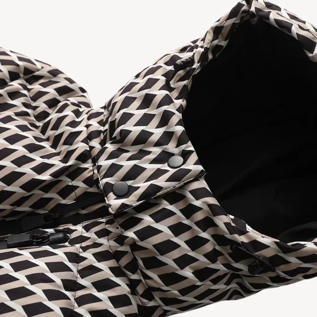 Kvinders Pufferjakke med Bæltedesign 4