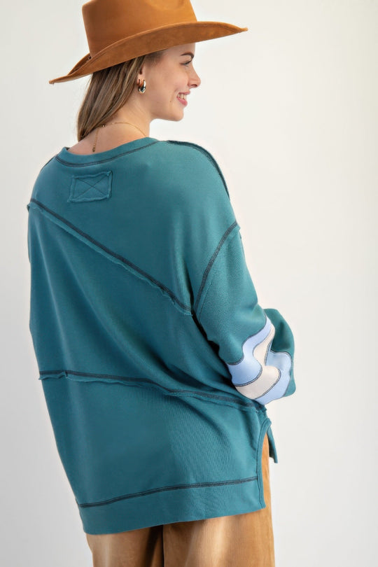 Kvinders Pullover Farvemix Broderi Bomuld 2