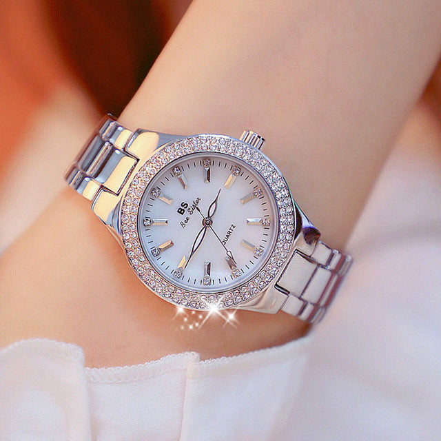 Kvinders Quartz Ur med Rund Skive 0