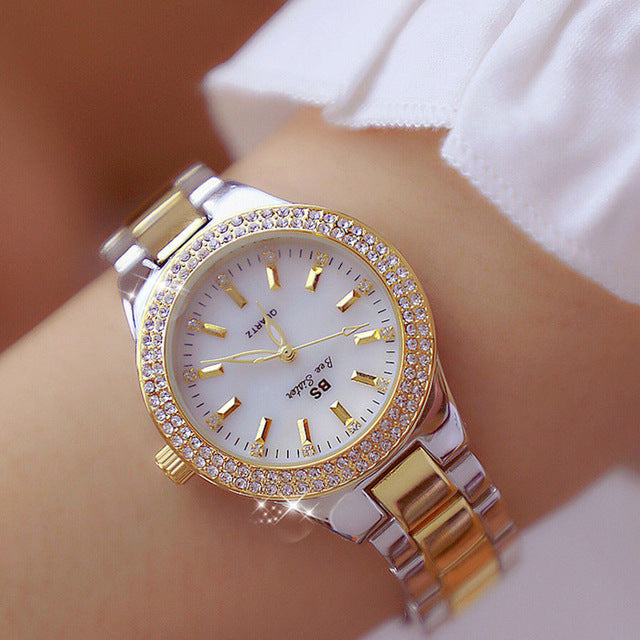Kvinders Quartz Ur med Rund Skive 2