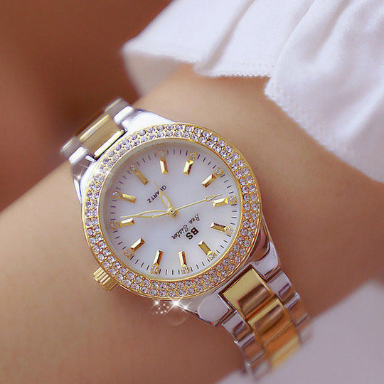 Kvinders Quartz Ur med Rund Skive 2