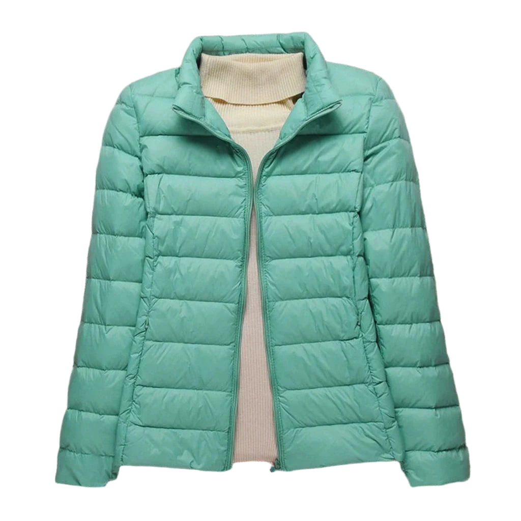 Kvinders Quilted Jakke Letvægtet Padded 0