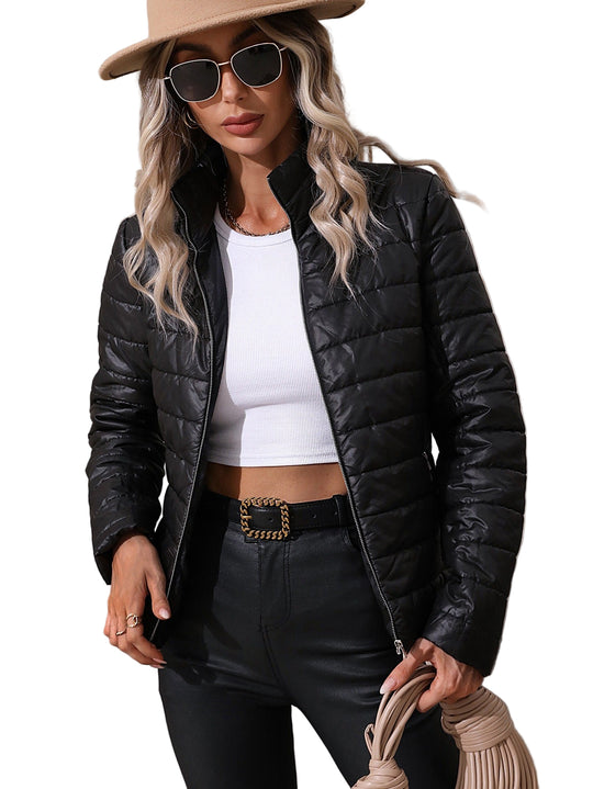 Kvinders Quilted Jakke – Strømlinet Pasform – Vandafvisende – Hofte Længde 0