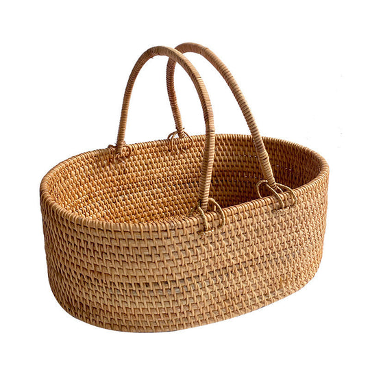 Kvinders Rattan Kurv til Indkøb og Dekoration 2