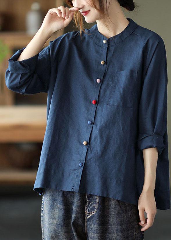 Kvinders Retro O-hals Langærmet Top 1