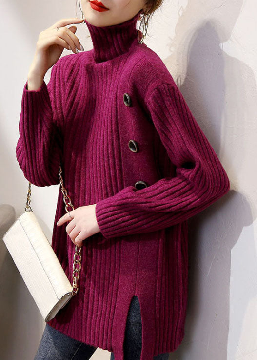 Kvinders Rullekrave Strik Sweater Afslappet Stil 2