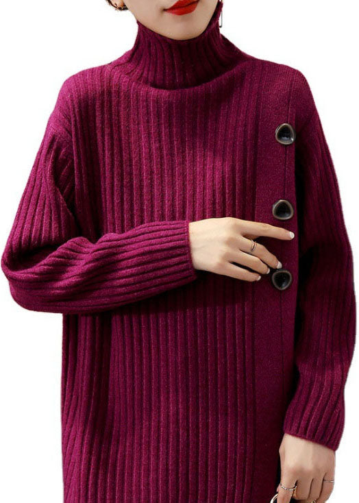 Kvinders Rullekrave Strik Sweater Afslappet Stil 4