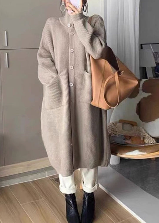 Kvinders Rullekrave Strik Sweater med Lommer 1