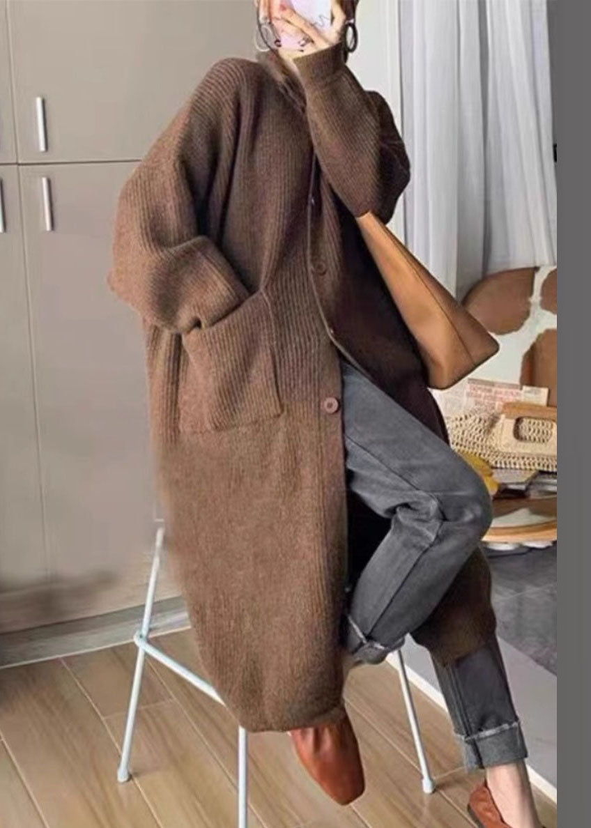 Kvinders Rullekrave Strik Sweater med Lommer 3