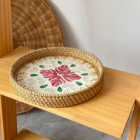 Kvinders Rund Serveringsfad Mosaik Design 28 cm 3