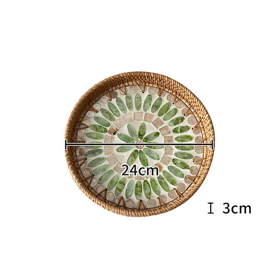 Kvinders Rund Serveringsfad Mosaik Design 28 cm 7