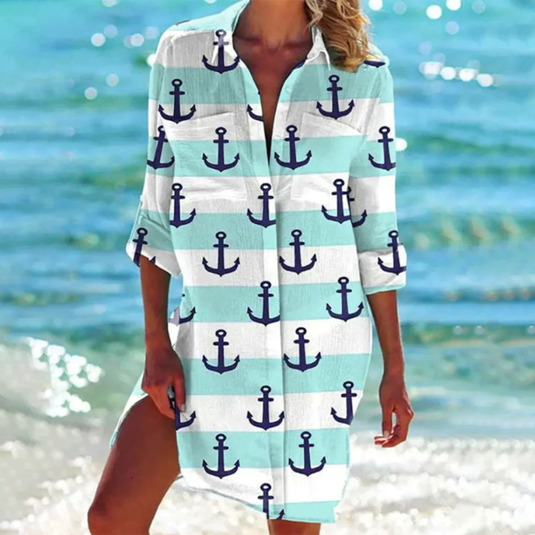 Kvinders Sommer Skjorte A-Linje Design 5