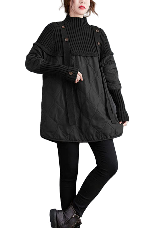 Kvinders Strik Trøje med Patchwork Design 0