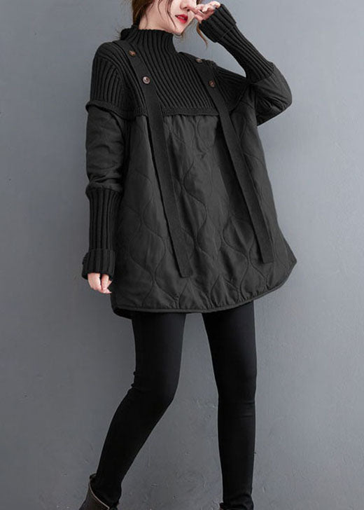 Kvinders Strik Trøje med Patchwork Design 1