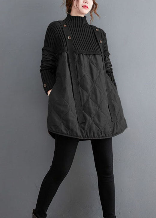 Kvinders Strik Trøje med Patchwork Design 4