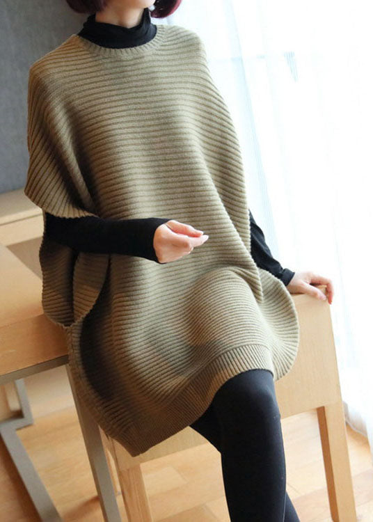 Kvinders Strik Vest O-Hals Patchwork Stil 1