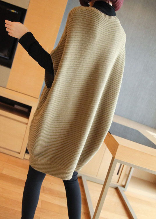 Kvinders Strik Vest O-Hals Patchwork Stil 7