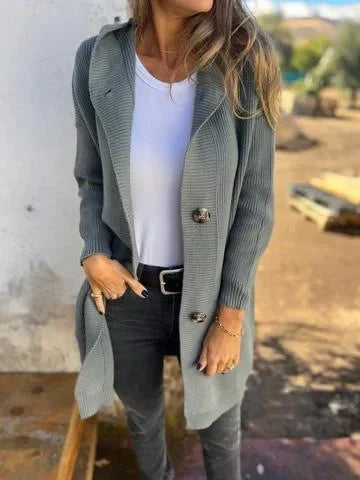 Kvinders Strikket Cardigan Klassisk Stil 4