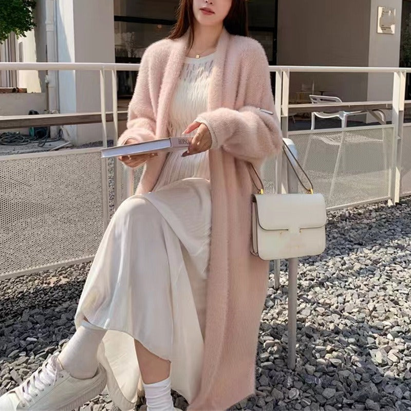 Kvinders Strikket Cardigan – Blød Fleece – Oversized Pasform 1