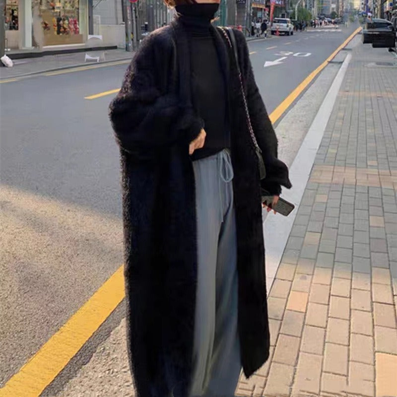 Kvinders Strikket Cardigan – Blød Fleece – Oversized Pasform 3