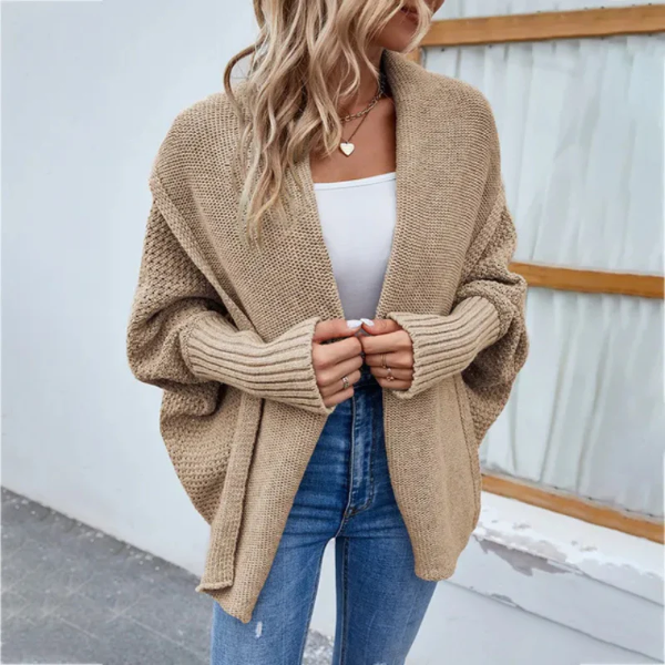 Kvinders Strikket Cardigan – Oversized Pasform – Åben Front 7