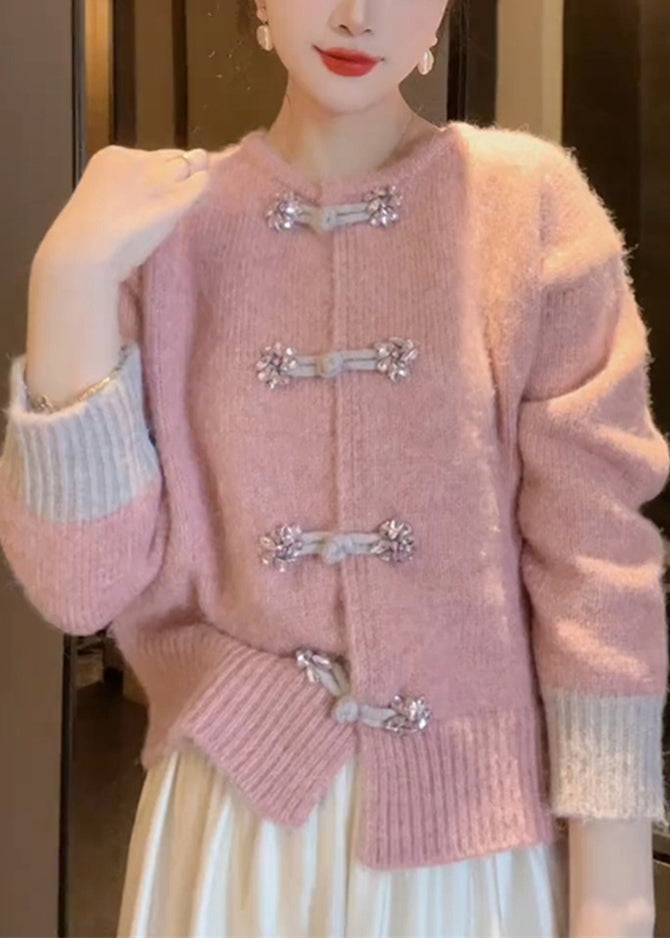 Kvinders Strikket Cardigan med O-hals 3