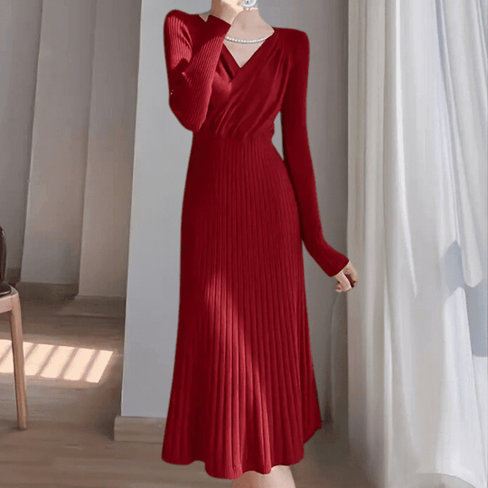 Kvinders Strikket Kjole Tidløst Design Polyester 5
