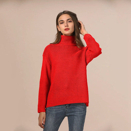 Kvinders Strikket Sweater Turtleneck 1