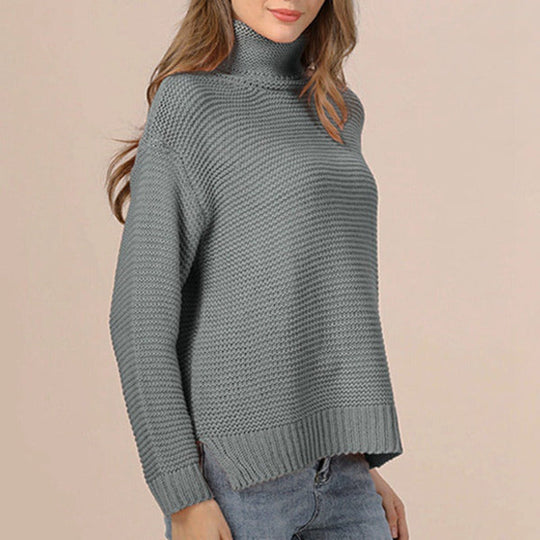 Kvinders Strikket Sweater Turtleneck 2