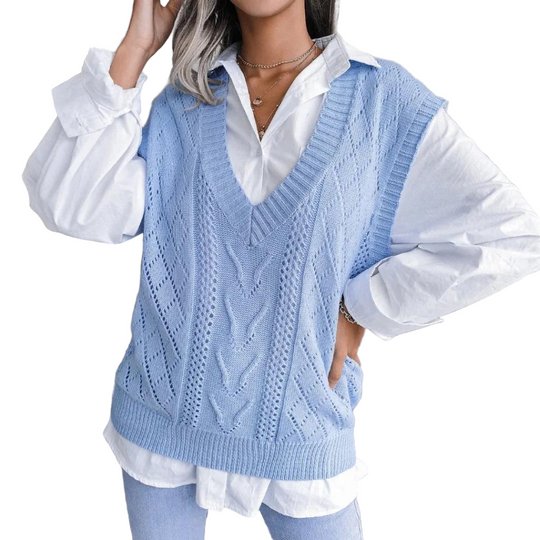 Kvinders Strikvest i Moderne Design 0