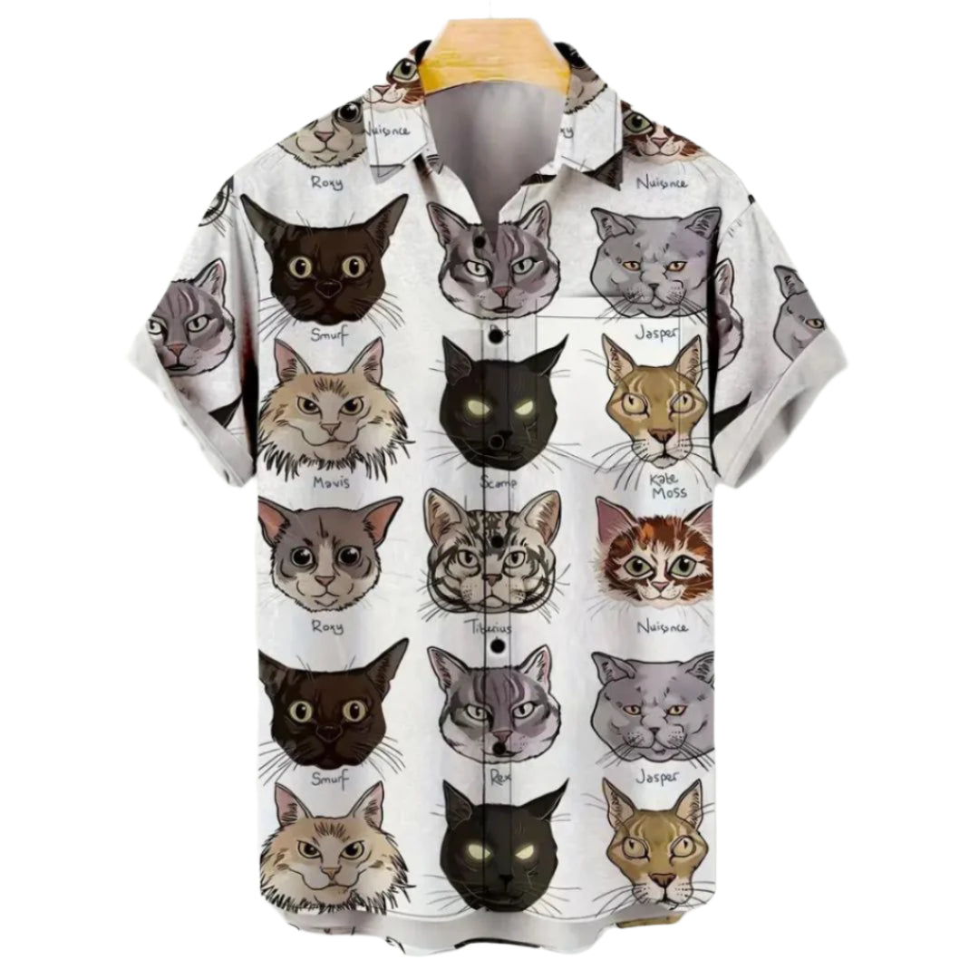 Kvinders T-shirt Afslappet Design Letvægtsstof Cat Print 0
