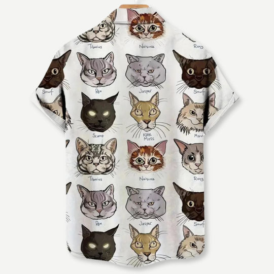 Kvinders T-shirt Afslappet Design Letvægtsstof Cat Print 1