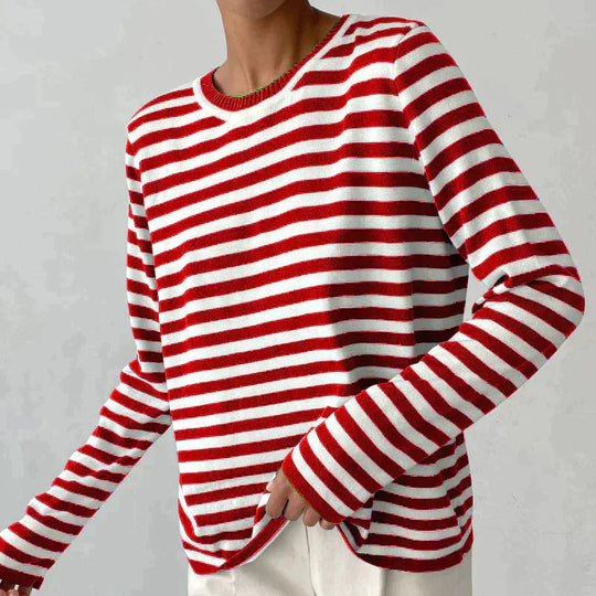 Kvinders T-shirt med Striber til Efteråret 11