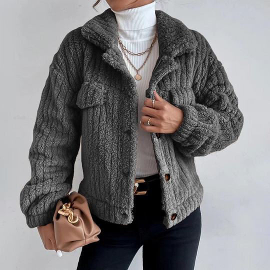Kvinders Teddy Coat Faux Shearling Oversized Fit 1