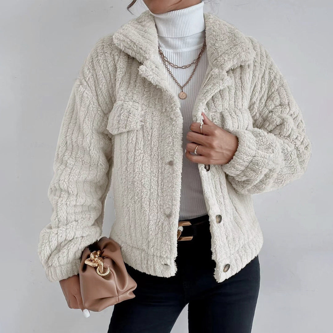 Kvinders Teddy Coat Faux Shearling Oversized Fit 2