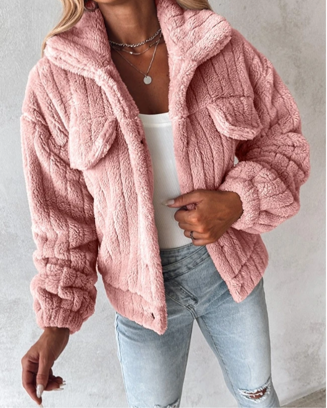 Kvinders Teddy Coat Oversized Fit 2