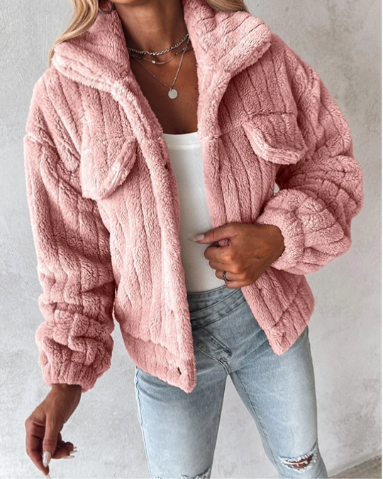 Kvinders Teddy Coat Oversized Fit 2