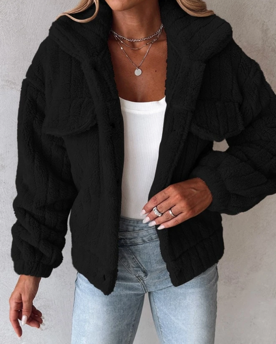 Kvinders Teddy Coat Oversized Fit 3