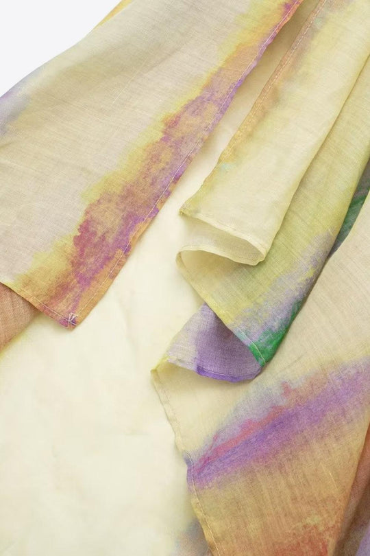 Kvinders Tie-Dye Langærmet Skjorte og Bundet Nederdel Sæt 5