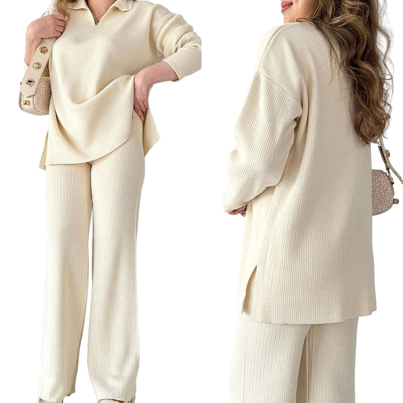 Kvinders To-dels Sæt V-hals Stilfuld 0