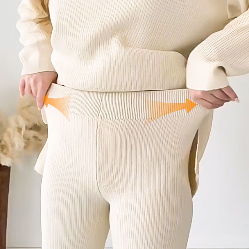 Kvinders To-dels Sæt V-hals Stilfuld 2