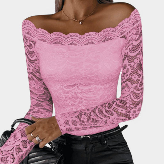 Kvinders Top i Blonde med Bare Skuldre 3