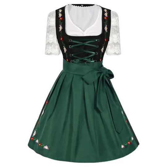 Kvinders Traditionelle Oktoberfest Kjole med Blomsterbroderi 0