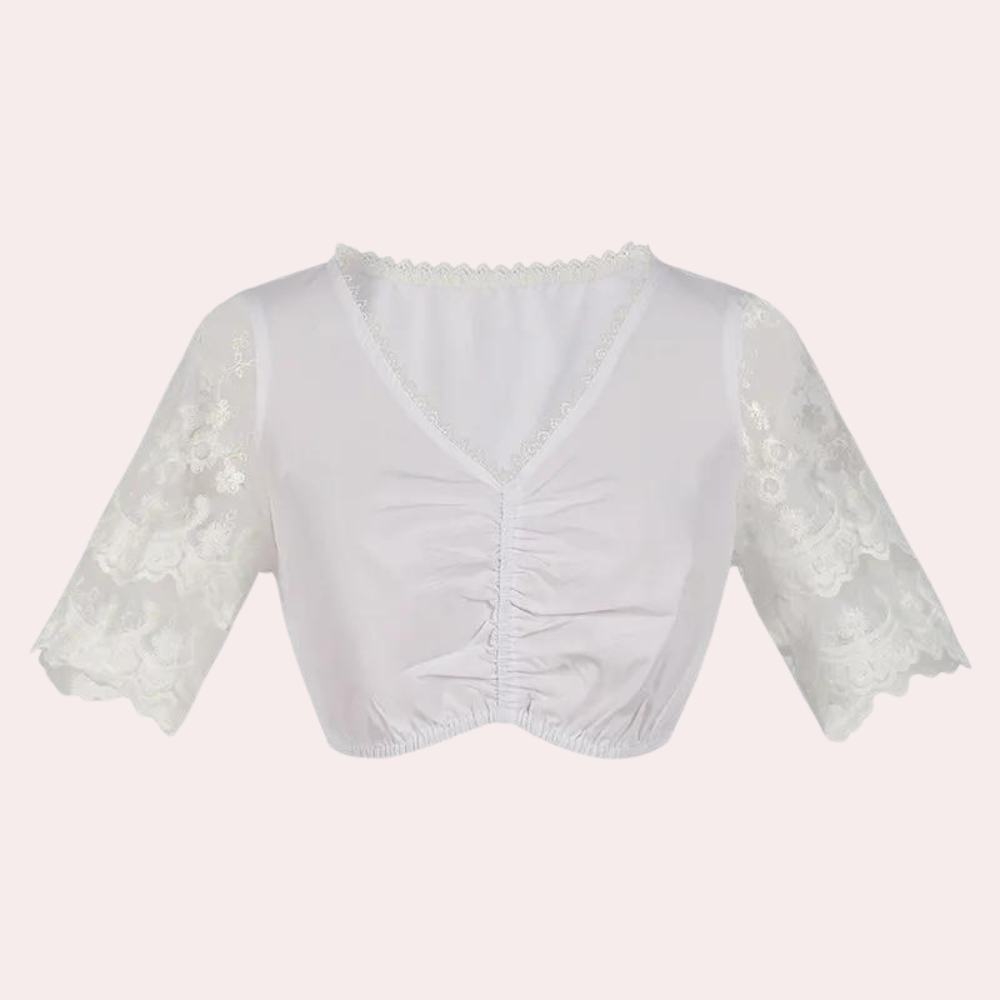 Kvinders Traditionelle Oktoberfest Kjole med Blomsterbroderi 2