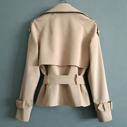 Kvinders Trench Coat Vintage Stil Håndlavet 2