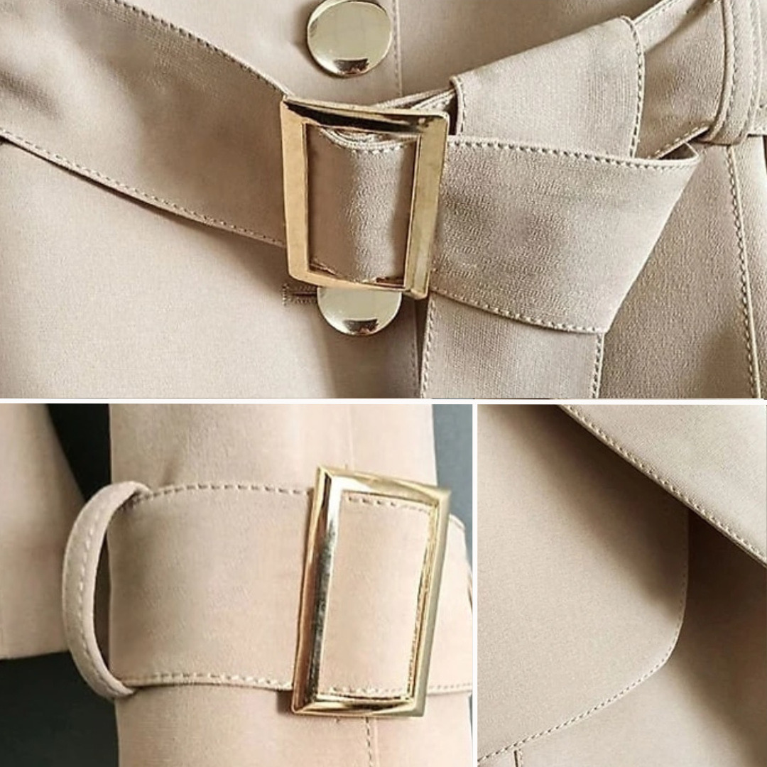 Kvinders Trench Coat Vintage Stil Håndlavet 3