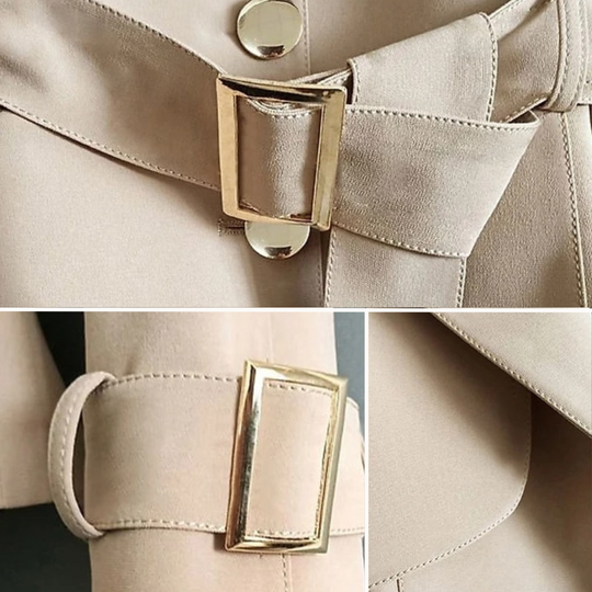 Kvinders Trench Coat Vintage Stil Håndlavet 3