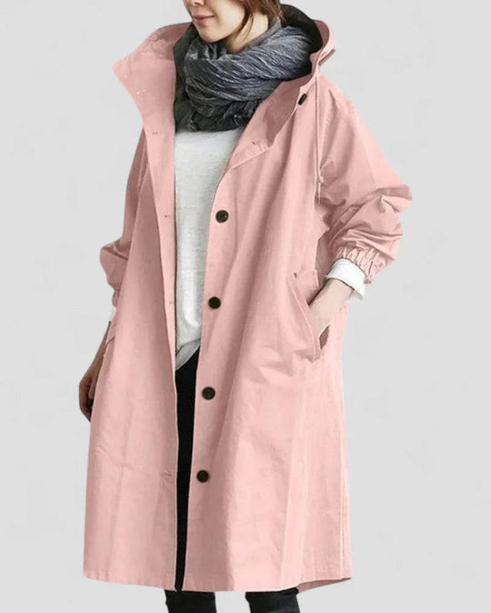 Kvinders Trenchcoat med Hætte og Longline Silhuet 3