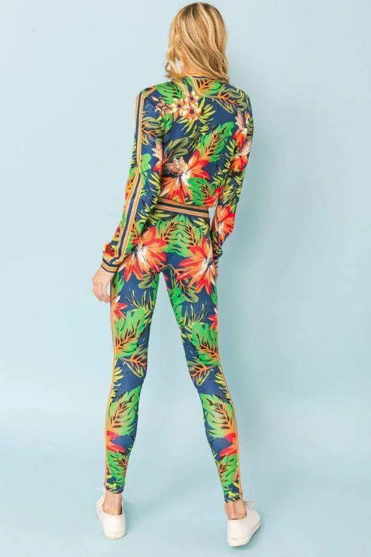 Kvinders Tropical Vibe Tracksuit Cable Knit Sæt 4