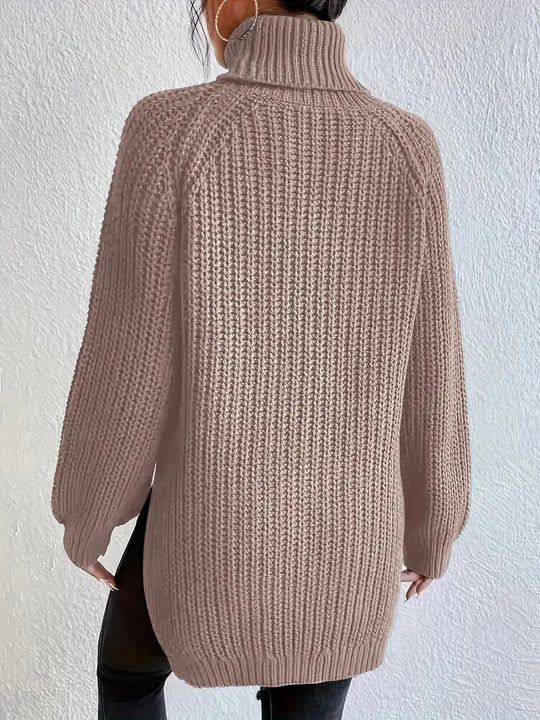 Kvinders Turtleneck Strik i Bomuld 1